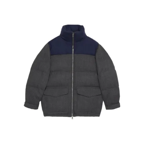 GUCCI Logo Patch Zip Up Puffer Jacket