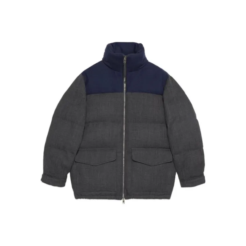 GUCCI Logo Patch Zip Up Puffer Jacket-0