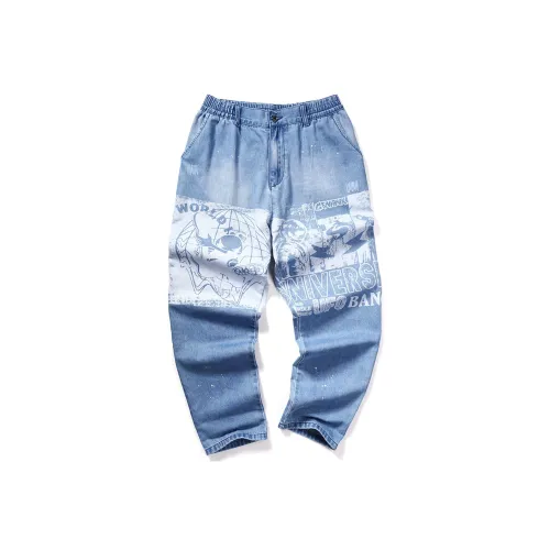 GENANX Straight Jeans Unisex Sky Blue