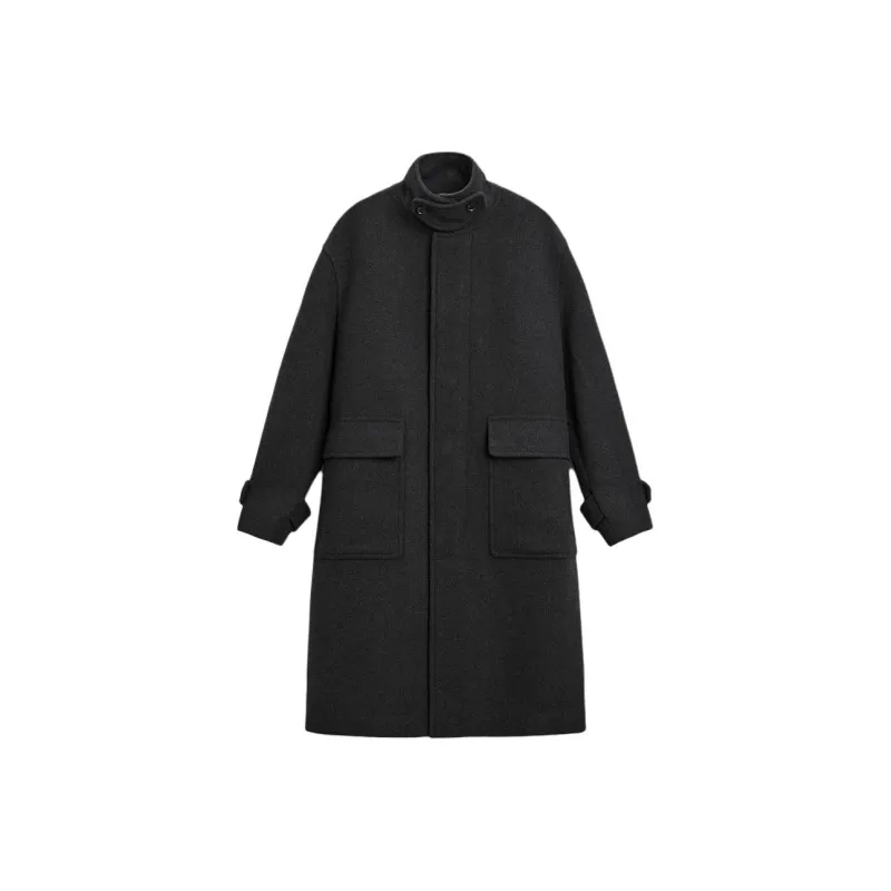 ZARA Coats Men Coal Gray-0