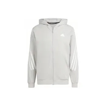 Adidas Future Icons Future Icons 3 Stripes Full Zip Hoodie Jackets & Coats Men's Gray