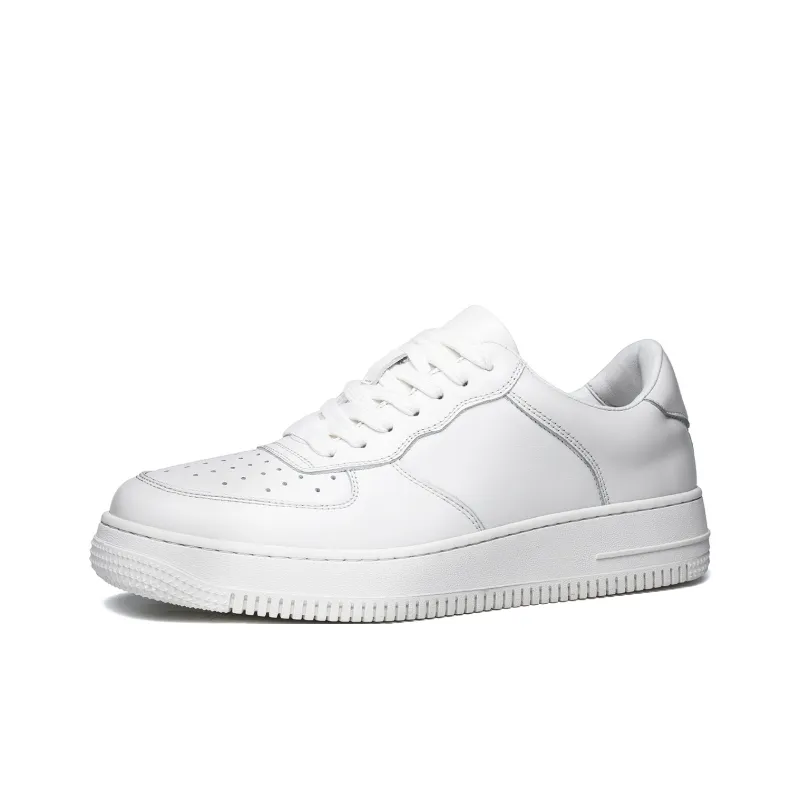 HD Slip Resistant Cushioning Abrasion Resistant Lightweight Breathable Low Top Skateboard Shoes Men's White-1
