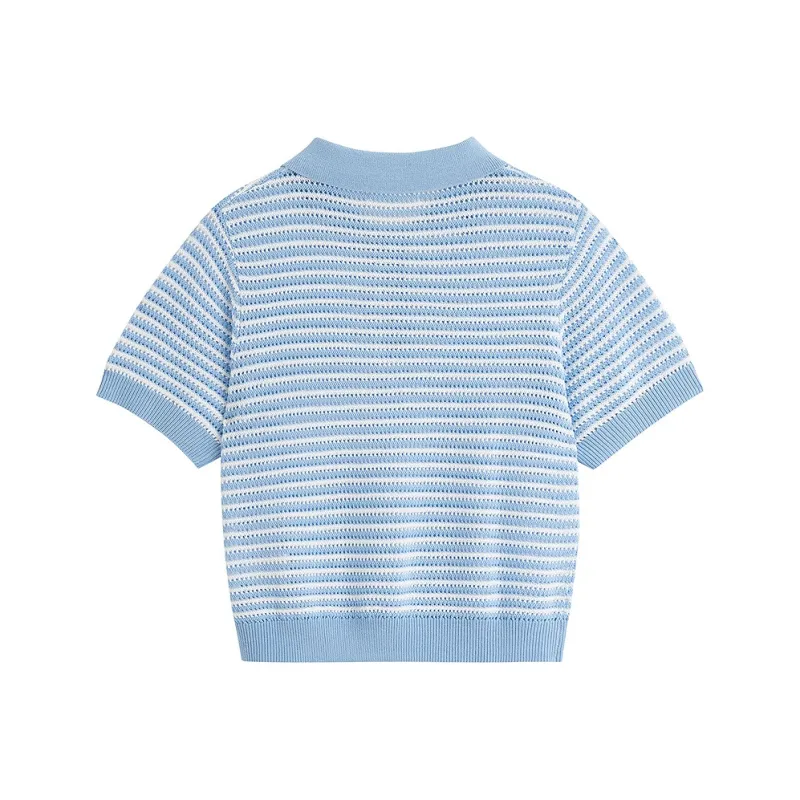 Inman Knitwear Women's Colorful Blue-1