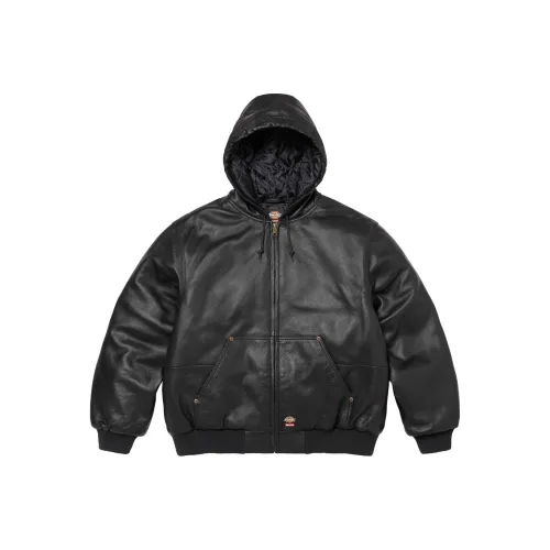 Supreme Dickies Hooded Leather Work Jacket