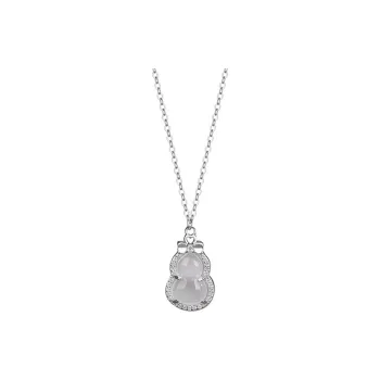Bubble Scallops Chalcedony Jade Necklaces Women's