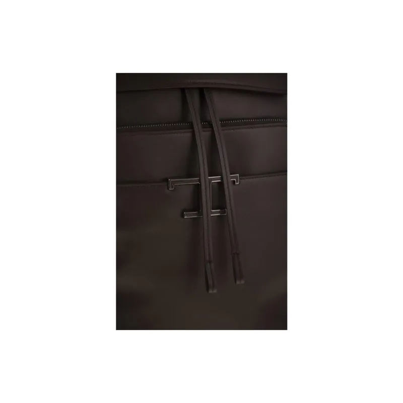 TOD'S T Timeless Calfskin Backpack Medium Size Men's Dark Brown-3