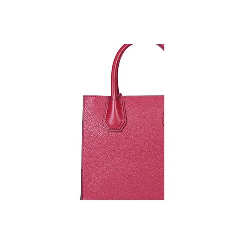 MICHAEL KORS Mercer Leather Trunk Bag, Shoulder Bag, Crossbody Bag, Handbag Small Size Women's Berry-5