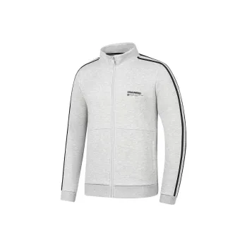 QIAODAN Jacket Men's Gray Heather Gray