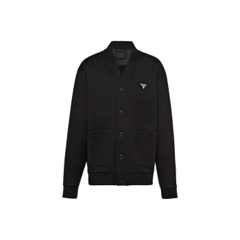 PRADA V Neck Button Up Sweashirt