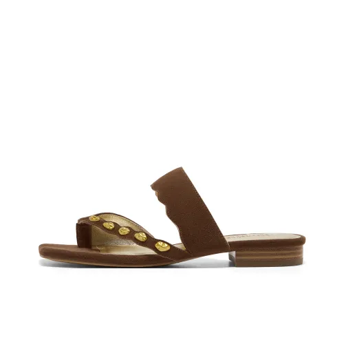 Joypeace Rubber Sole Flip Flops Women's Coffee