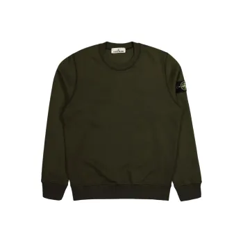 STONE ISLAND Organic Cotton Fleece Crewneck