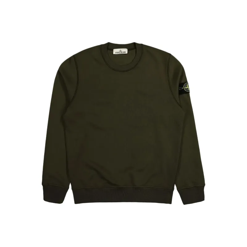 STONE ISLAND Organic Cotton Fleece Crewneck-0
