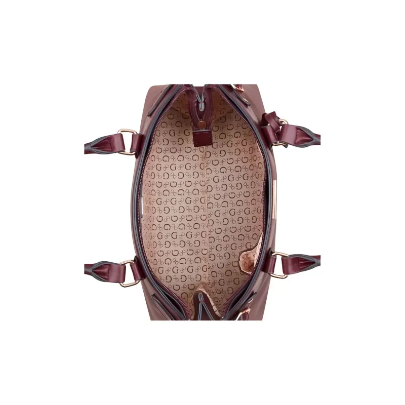 GUESS Artificial Leather Shoulder Bag, Crossbody Bag, Handbag Women's Burgundy-4