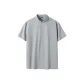 [Quick-Dry Short Sleeve Style]Light Gray with Golden Snake Rich Overnight Chest Logo