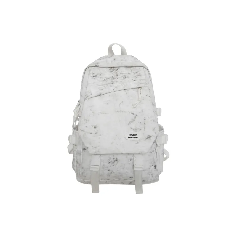 OUZIHUANG Nylon Backpack Regular Unisex Black/White/Green/Red-5