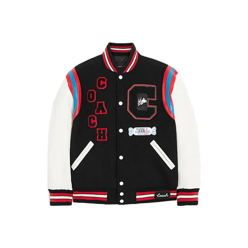 COACH x WHITE RABBIT Baseball Jacket Men's Black-0