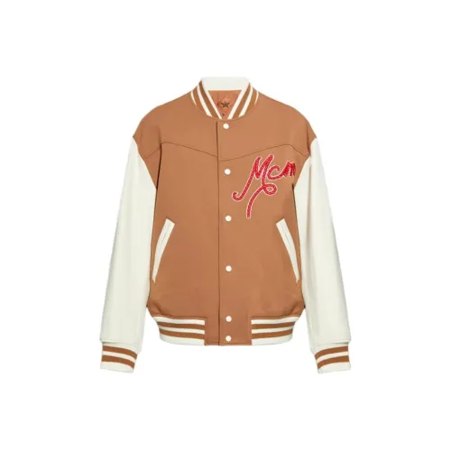 MCM Logo Embroidered Varsity Jacket
