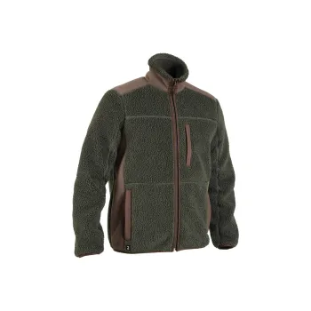 DECATHLON SOLOGNAC Velvet feel Coat Men's Dark Green/Coffee