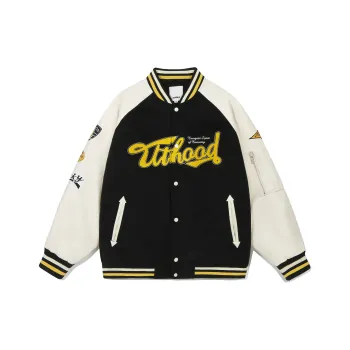 Guuka Baseball Jacket Unisex Black