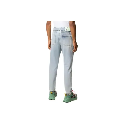 OFF WHITE Belted Low Rise Slim Fit Jeans