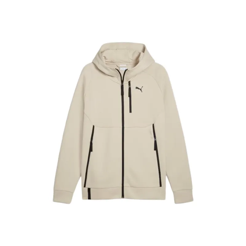 PUMA Full Zip Hoodie Jackets & Coats Men's Ecru-0