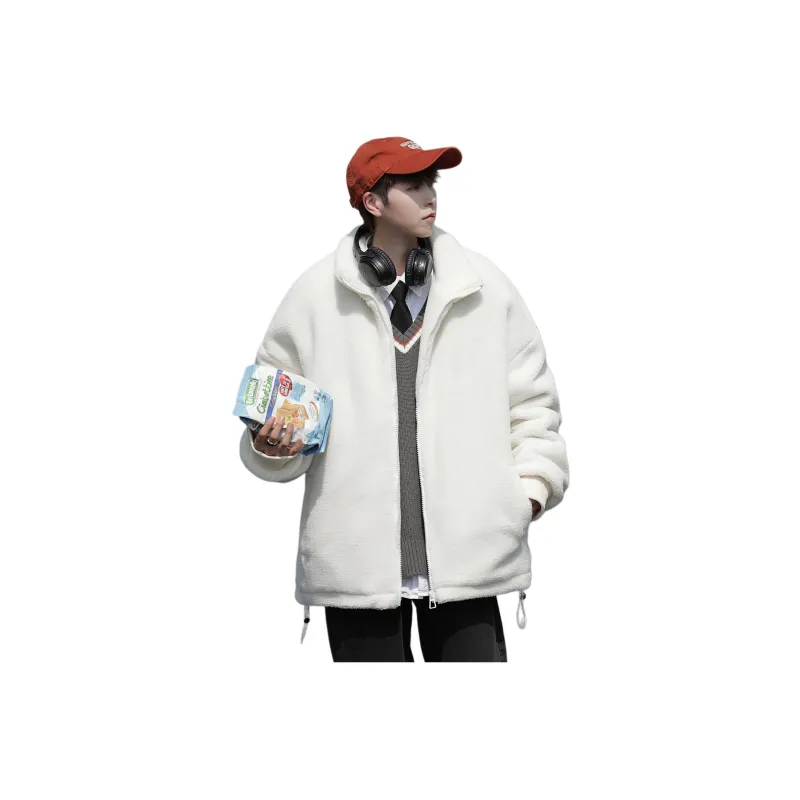 FONDLOOK Velvet feel Coat Unisex Premium Gray-2