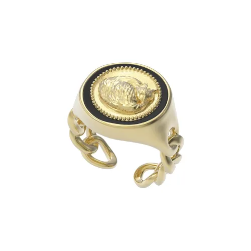 GOOGMO 18K Gold Plated Copper Rings Women's