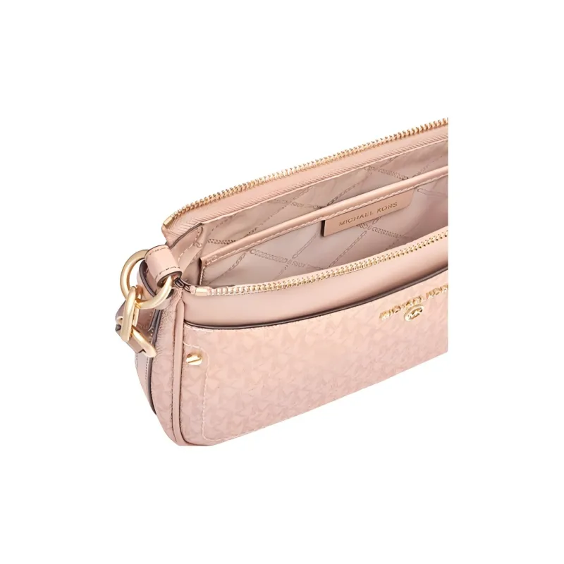 MICHAEL KORS Jet Set Charm Artificial Leather Shoulder Bag, Crossbody Bag Medium Size Women's Pink-4
