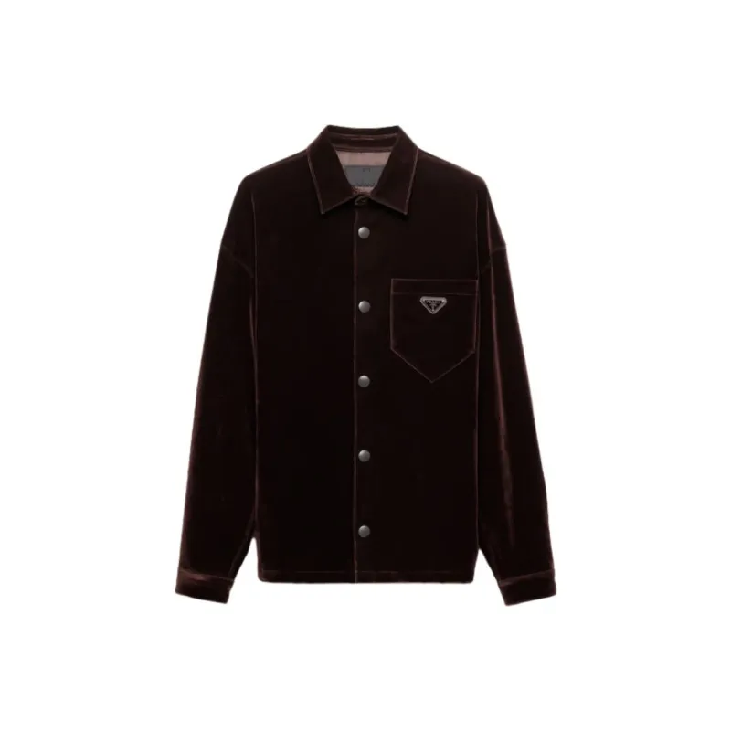 PRADA Shirts Men Dark Brown-0