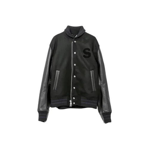 Sacai X Interstellar FW23 Co-branded Series Baseball Jerseys Unisex Black