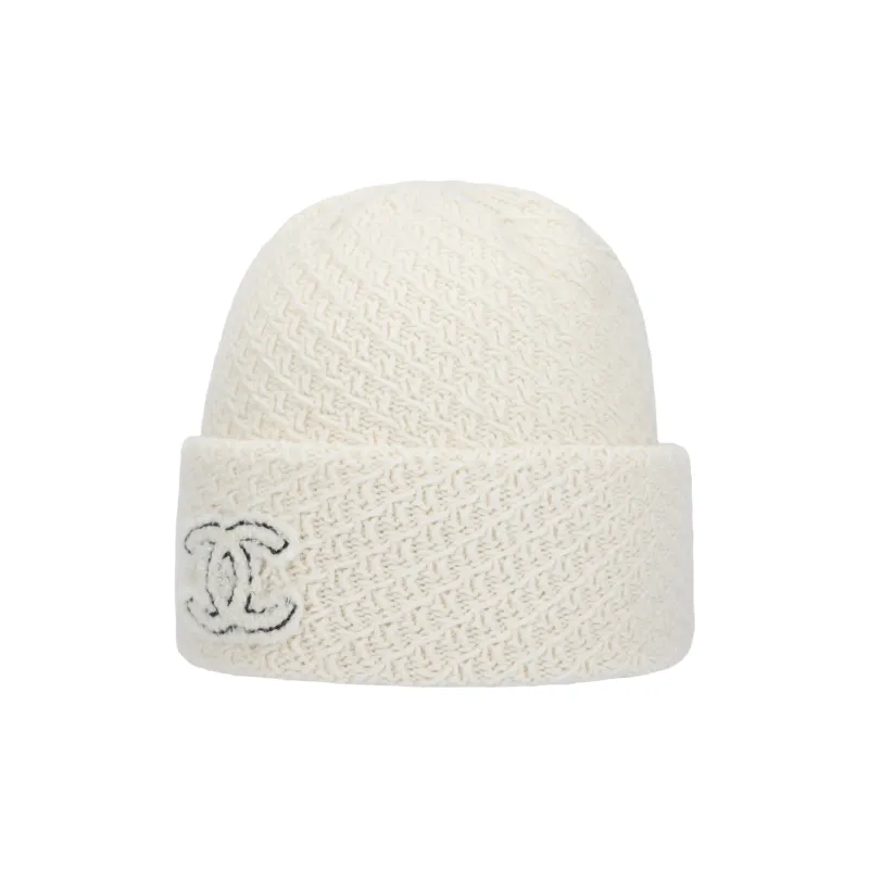 CHANEL Cashmere Beanies Women's White-1