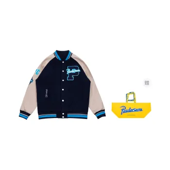 PAULASARA Baseball Jacket Unisex Navy Blue
