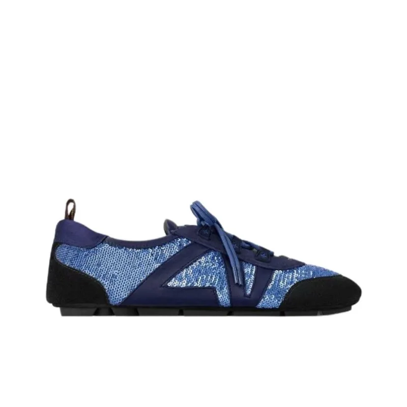 LOUIS VUITTON Sneakerina German Army Trainers Low Top Casual Shoes Women's Blue-1