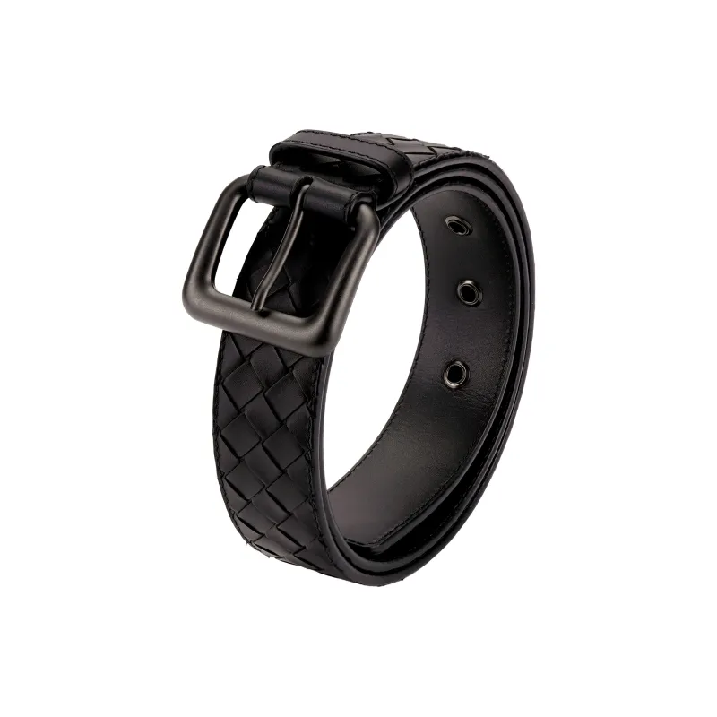 Bottega Veneta Cow Leather Belt Unisex Brown Width 3.5cm-2