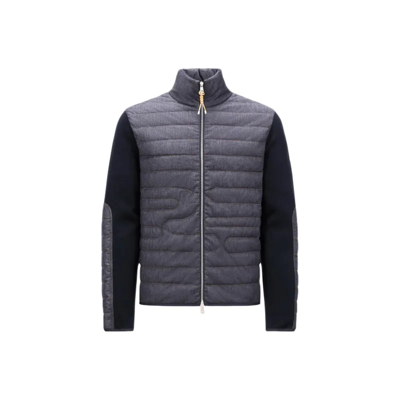 Moncler Padded Snake Quilted Denim Cardigan-0