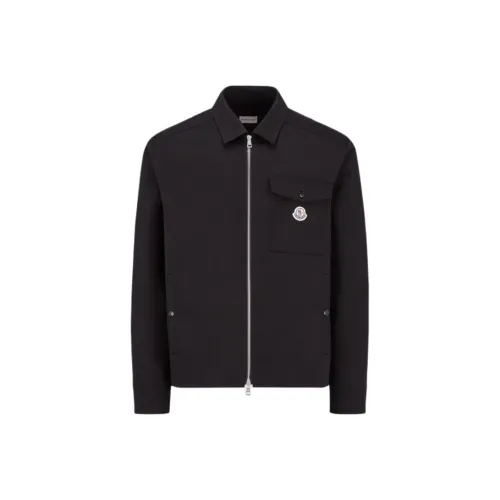 Moncler Logo Patch Zipped Shirt Jacket