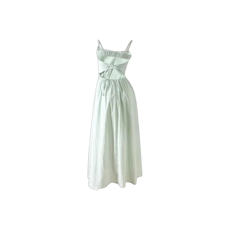 GLEE DIARY Slip Dress Women's Mint Green-1