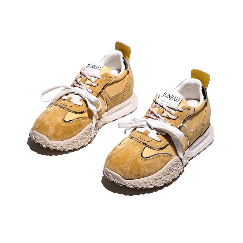 Junjali Anti Slip And Wear Resistant Height Increasing Low Top Chunky Sneakers Women's-1