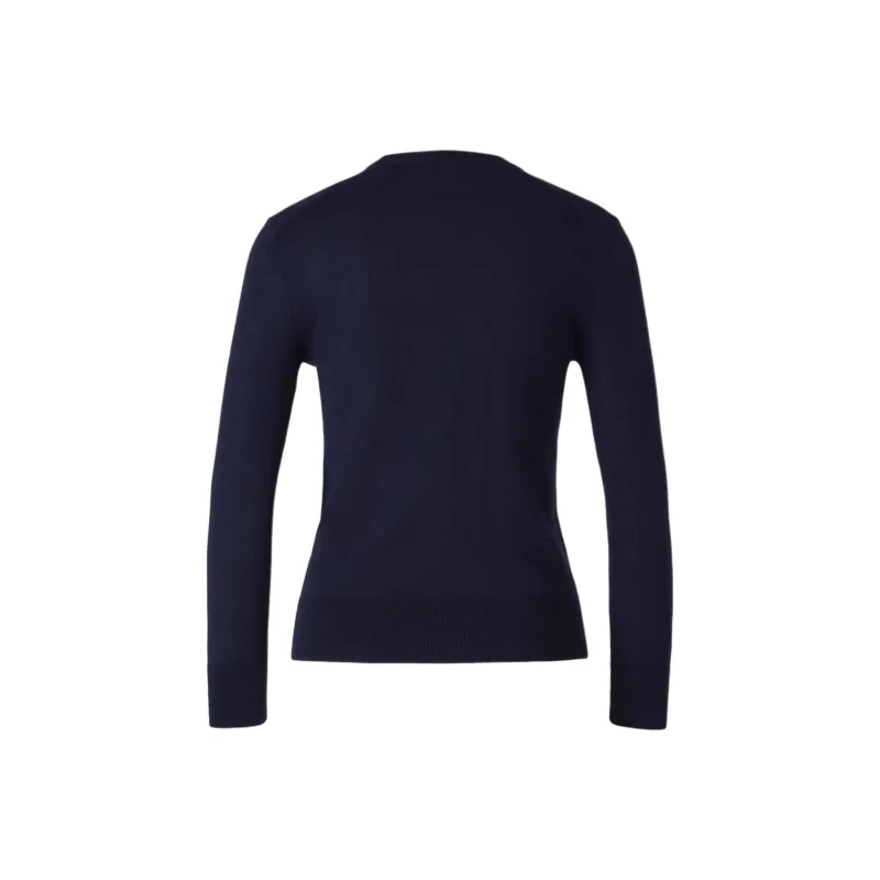 Givenchy Crochet V Neck Cardigan 'Dark Blue'-1