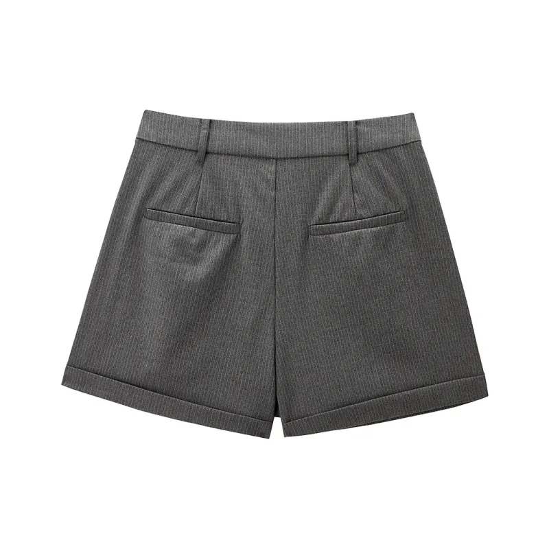 LEDIN Casual Shorts Women's Tin Gray-1