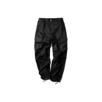 ROARINGWILD Loose Fit Casual Pants Unisex Black