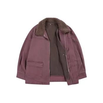 Crying Center Jackets Unisex Smoke Purple