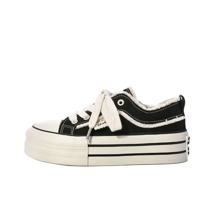 ABCYLM Non slip, Wear resistant, Impact resistant Low Top Canvas Shoes Women's-6