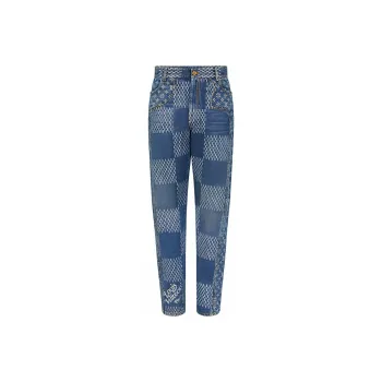LOUIS VUITTON X Nigo Giant Damier Waves Mngm Denim Pants
