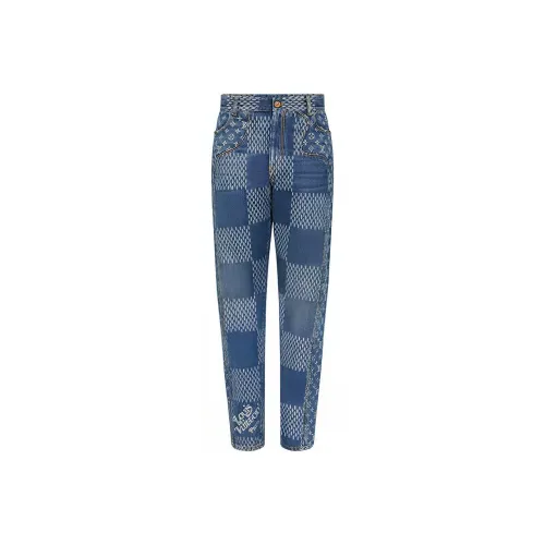 LOUIS VUITTON X Nigo Giant Damier Waves Mngm Denim Pants