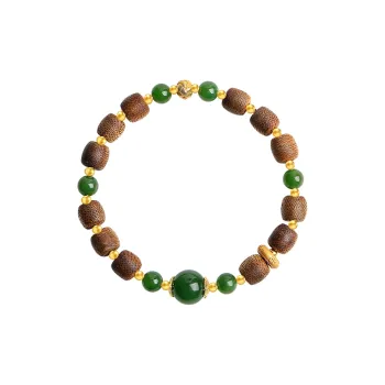 Moon Seal Hundred Rivers Fragrance Agarwood Wooden Bracelets Unisex