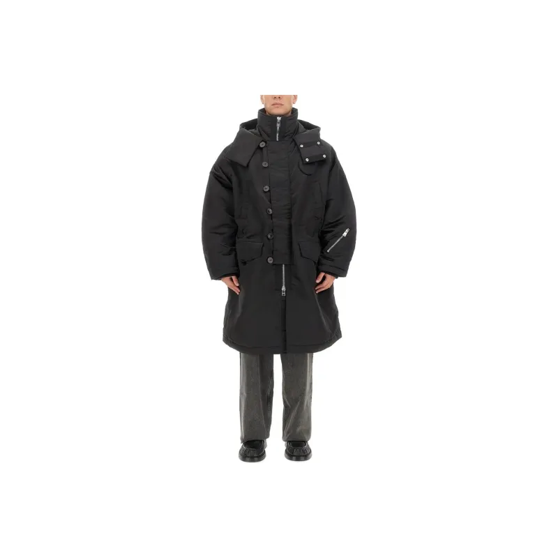 Études Lutece Logo patch Parka Coat-0