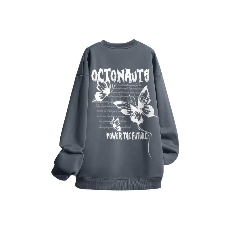 Small Columns Under The Sea Sweatshirt Unisex Light Gray-28