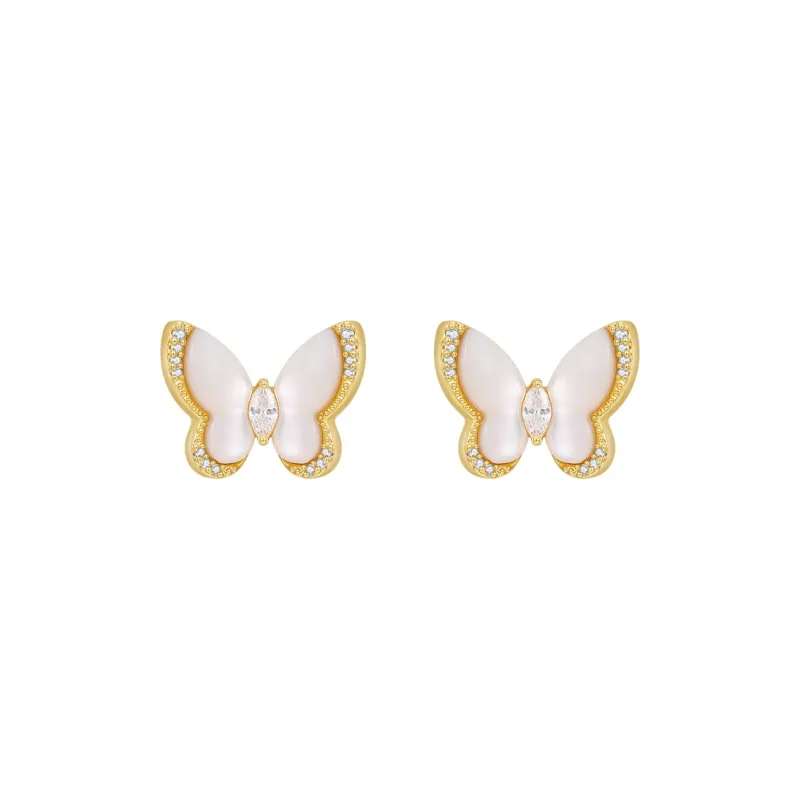 MCK Mother Of Pearl Stud Earrings Women's-0