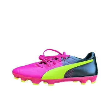 PUMA EvoPower 1 Anti Slip Wear Resistant Soccer Shoes Men's Yellow Pink